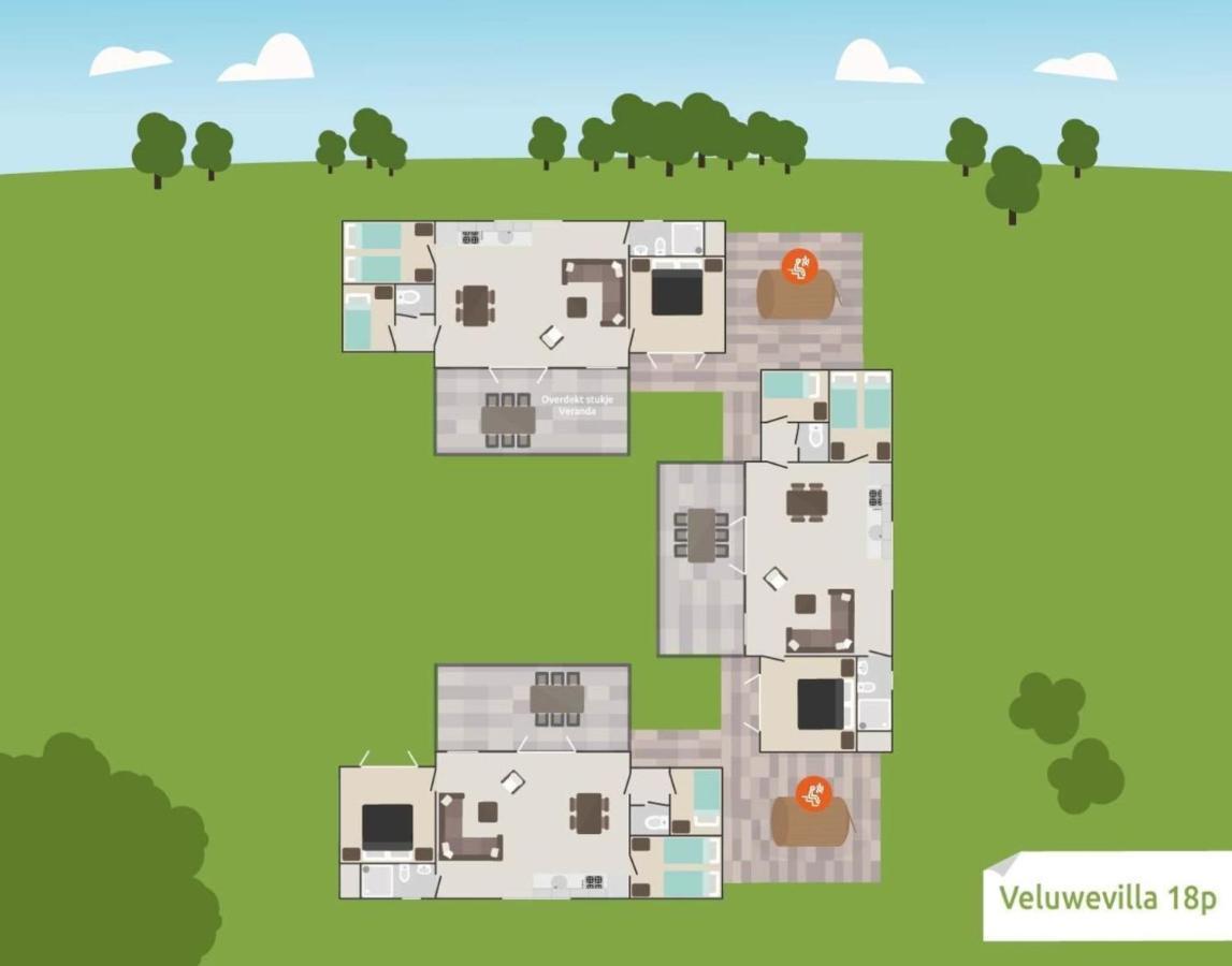 18 Persoons Veluwe Villa Фортайзен Екстериор снимка